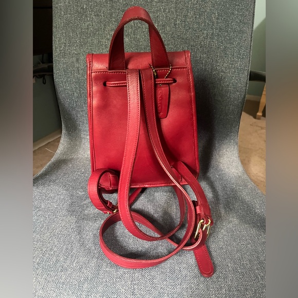 Vintage Coach Small Daypack Backpack 9960 Red - Picture 2 of 7